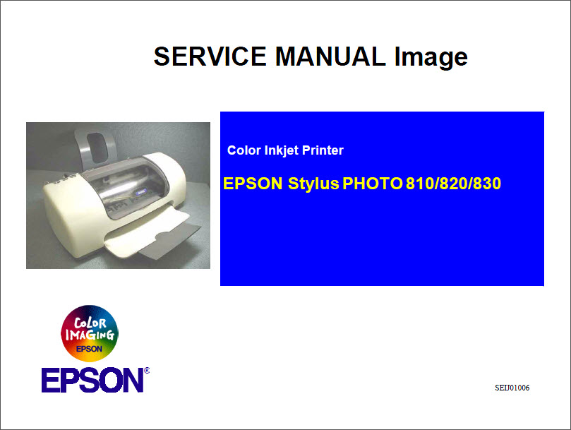 EPSON 830_820_810 Service Manual-1 EPSON 830_820_810 Service Manual-1